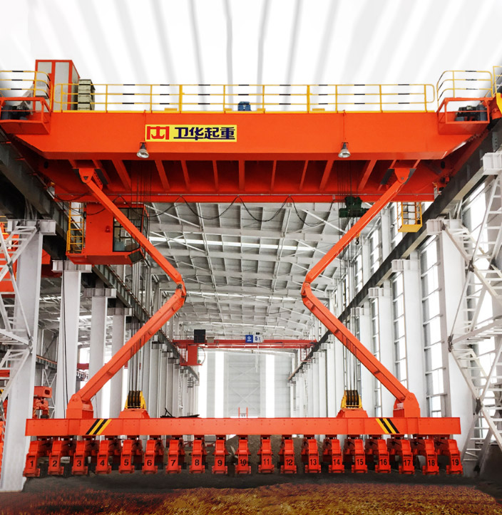 anode carbon block stacking double beam overhead crane