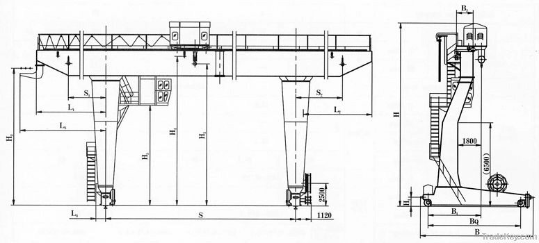  L TYPE SINGLE BEAM GANTRY CRANE